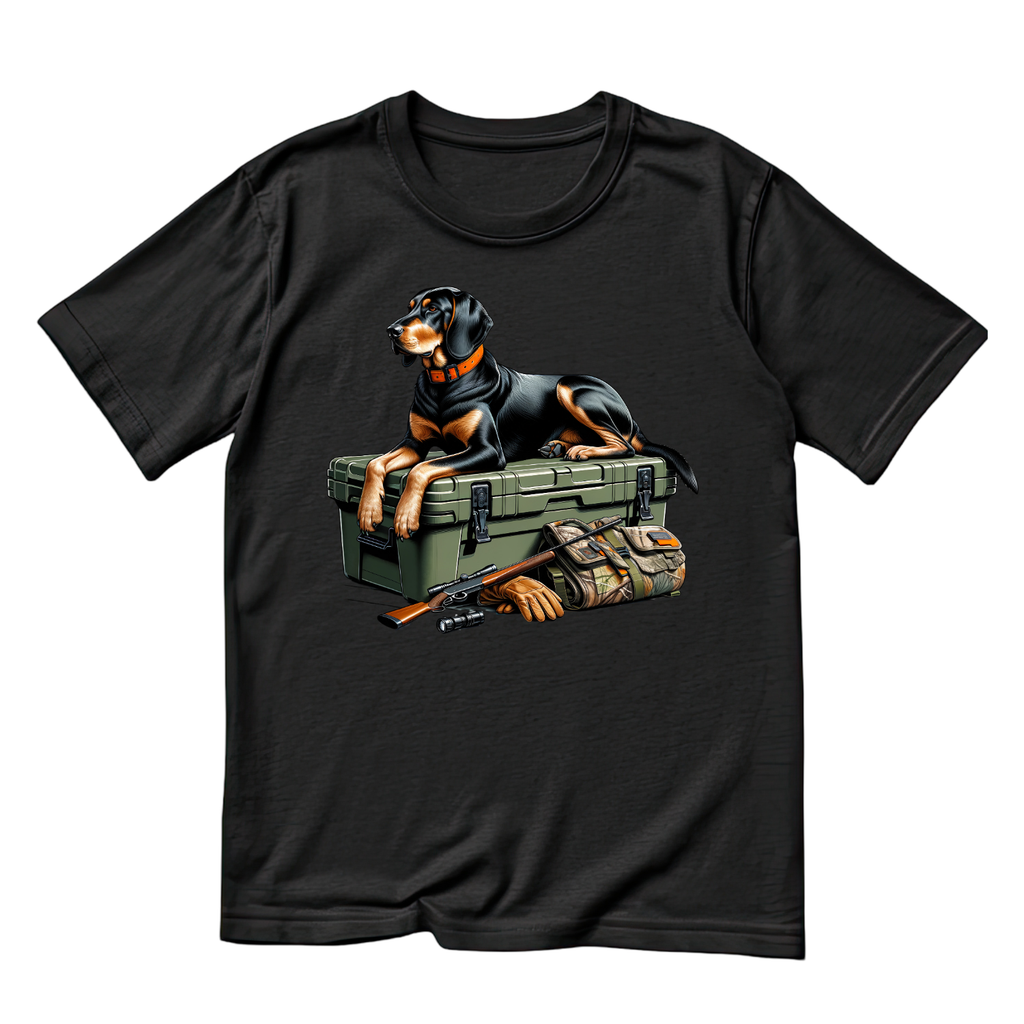Black & Tan Coonhound Hunting Dog T-shirt | Graphic Tee product image 4