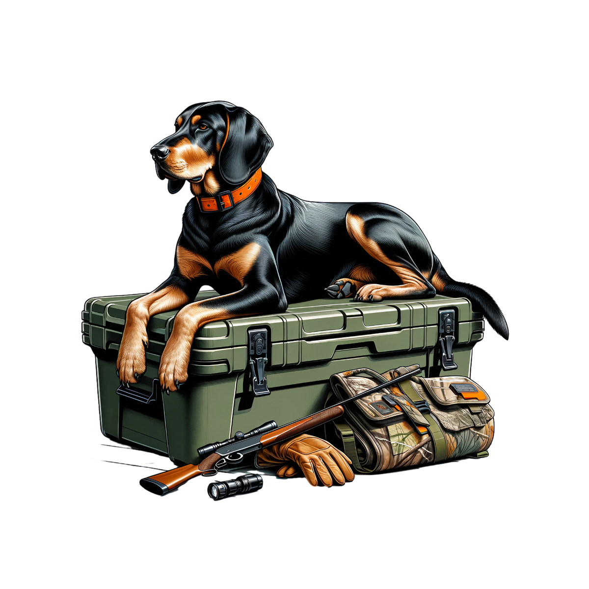 Black & Tan Coonhound Hunting Dog T-shirt | Graphic Tee product image 2