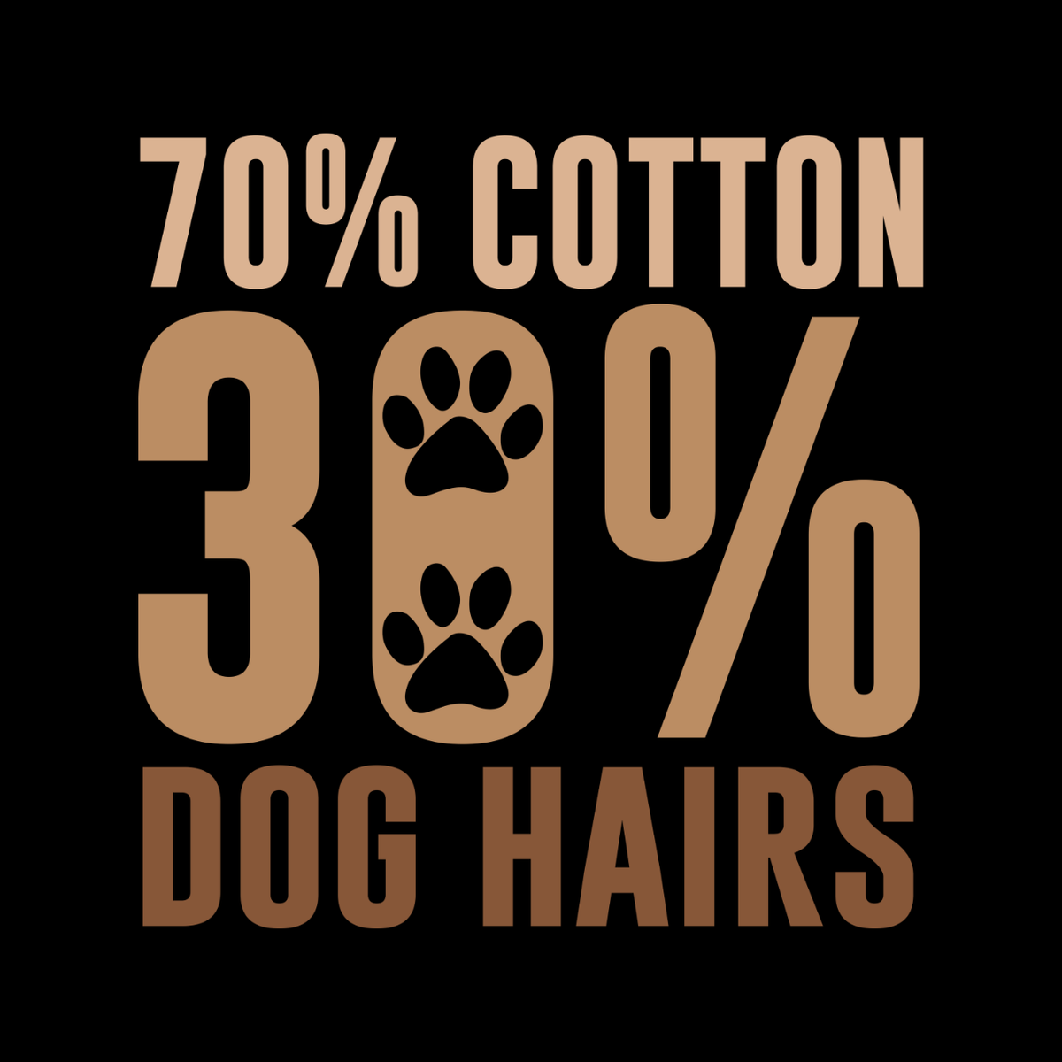 70% Cotton 30% Dog Hairs Paw T-shirt | Graphic Tee product image 2