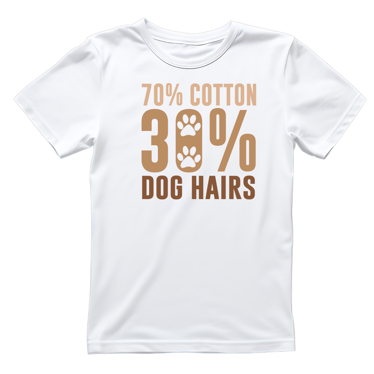 70% Cotton 30% Dog Hairs Paw T-shirt | Graphic Tee product image 4