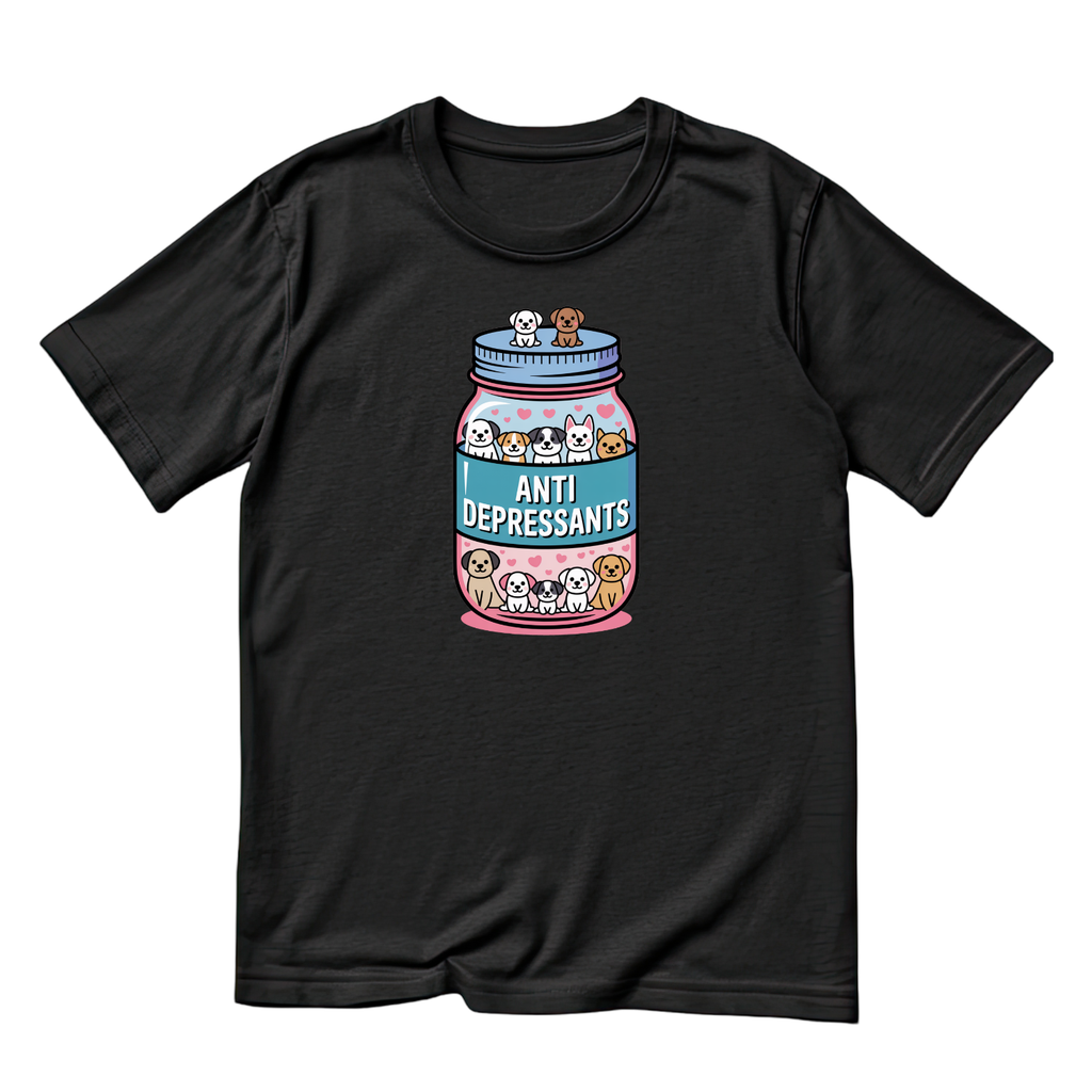 Dog Anti Depressants Pill Bottle T-shirt | Graphic Tee product image 6