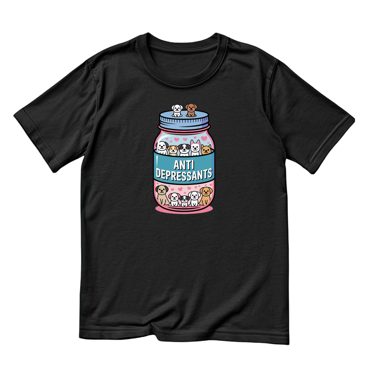 Dog Anti Depressants Pill Bottle T-shirt | Graphic Tee product image 6