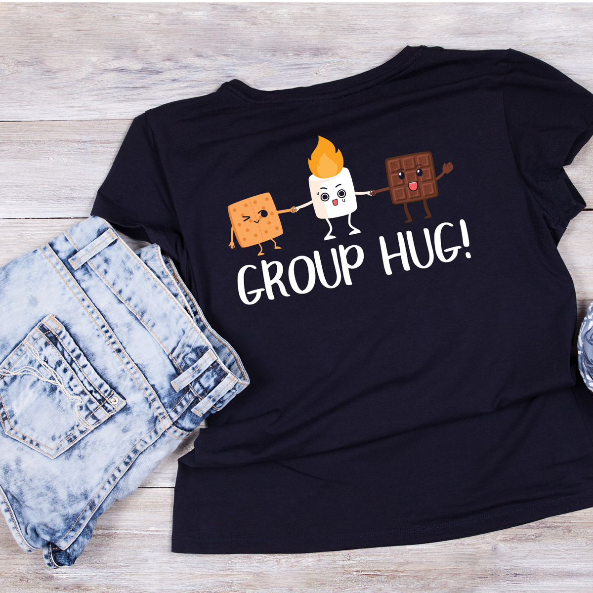 Group Hug S’mores Camping T-Shirt| Funny Campfire product image 3
