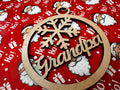 Handmade Peronalize Wood Christmas Ornament Grandpa