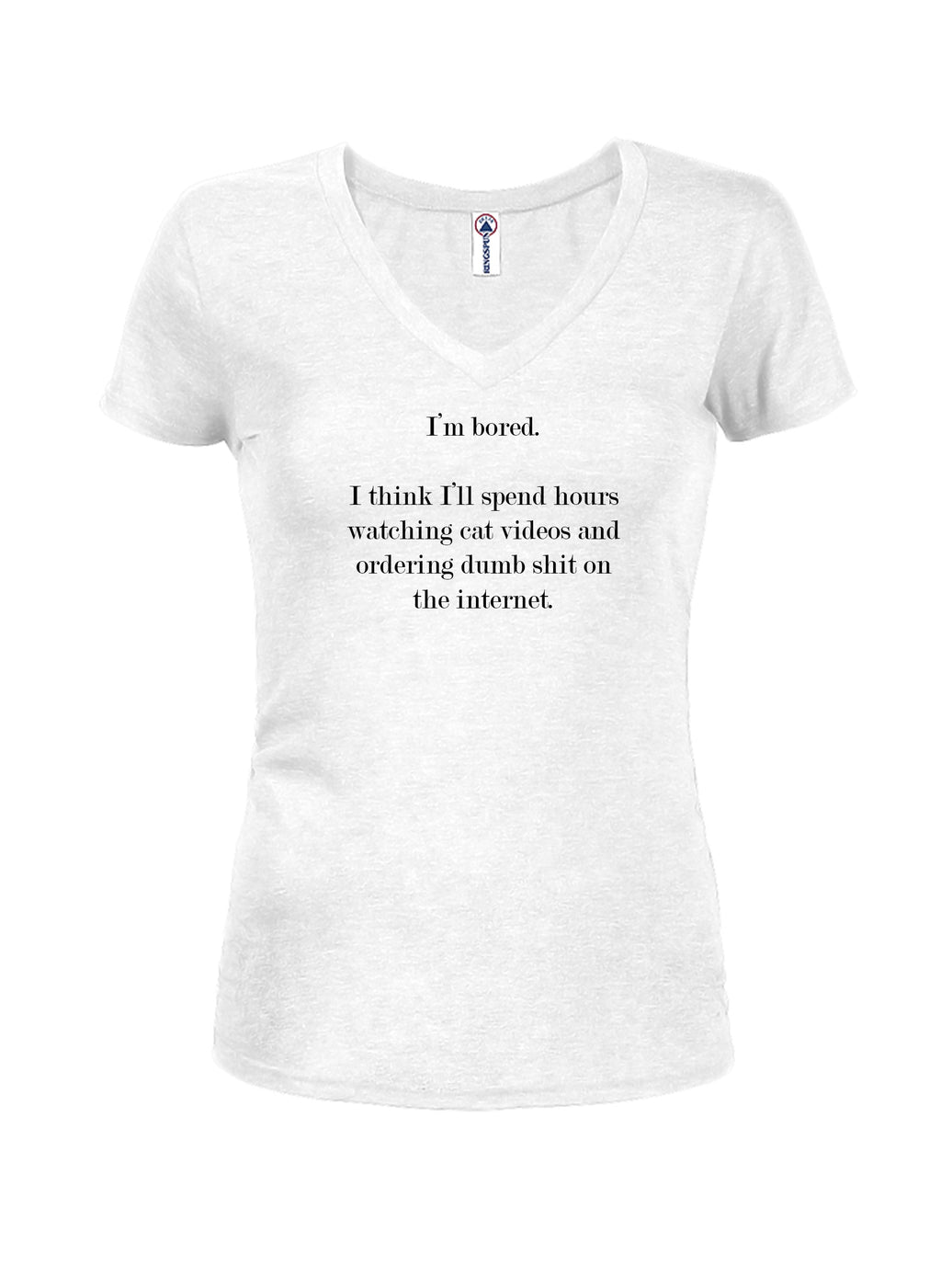 I’m bored Juniors V Neck T-Shirt product image 2