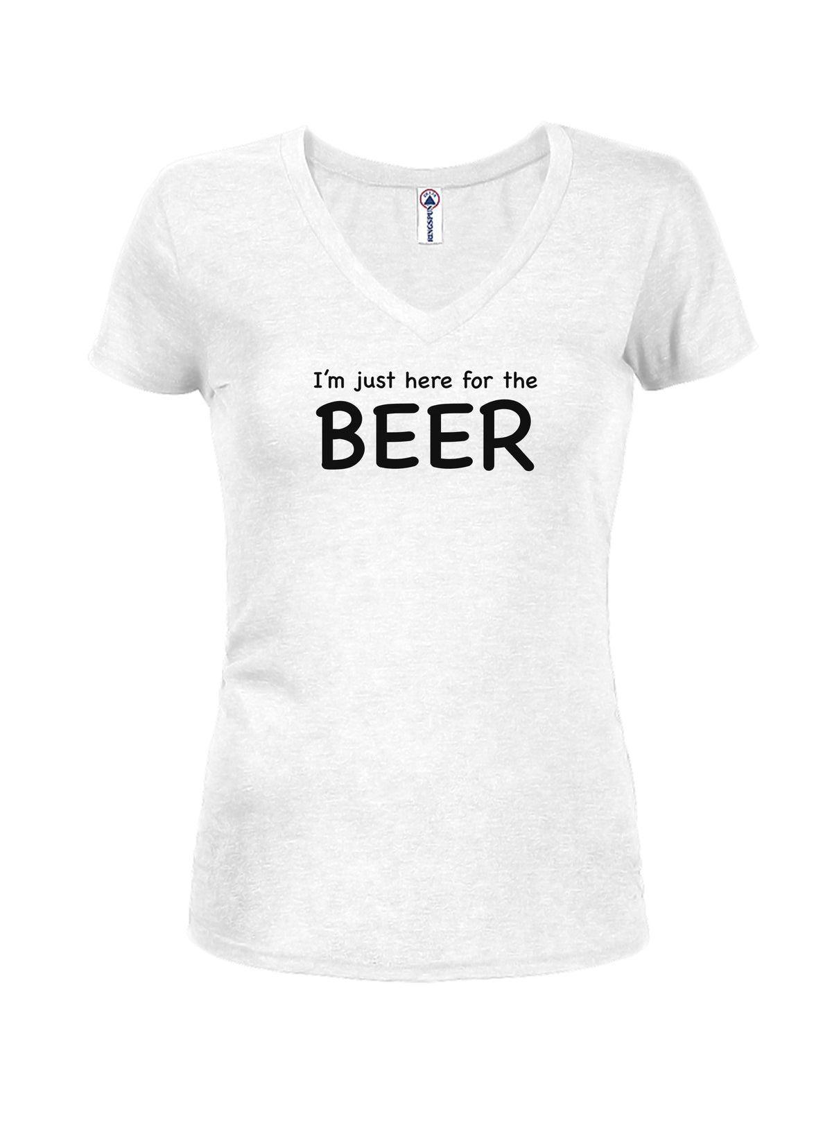 I'm Just Here for the Beer Juniors V Neck T-Shirt product image 2