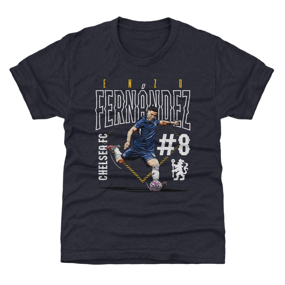Enzo Fernandez Chelsea FC Outline Number WHT product image 3
