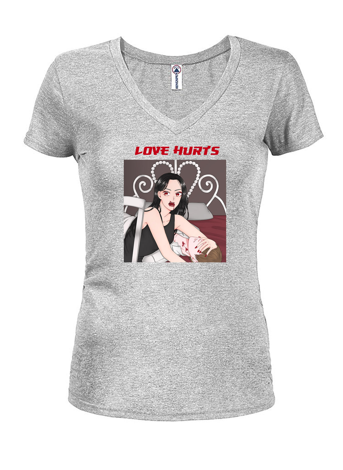 Anime - Love Hurts Juniors V Neck T-Shirt product image 3