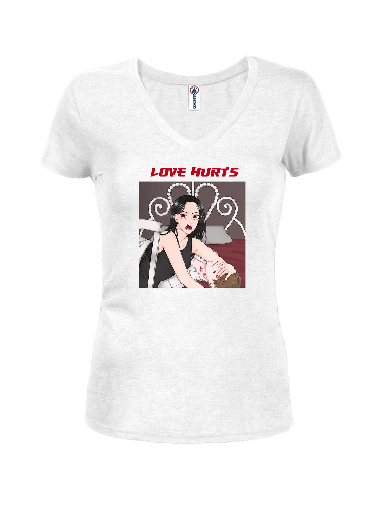 Anime - Love Hurts Juniors V Neck T-Shirt product image 2