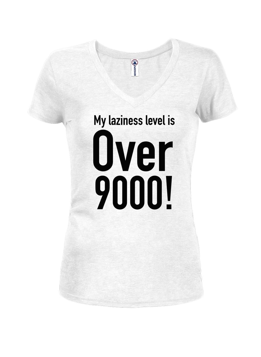 My laziness level is Over 9000! Juniors V Neck T-Shirt product image 2