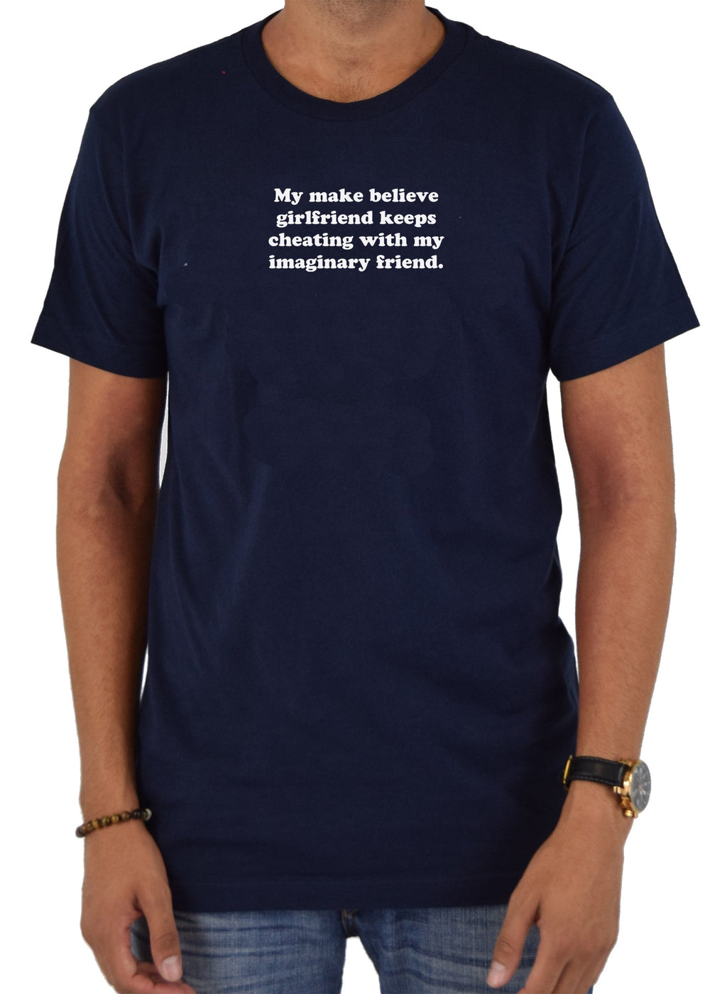 My make believe girlfriend keeps cheating T-Shirt product image 3