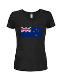 New Zealander Flag Juniors V Neck T-Shirt product image 1
