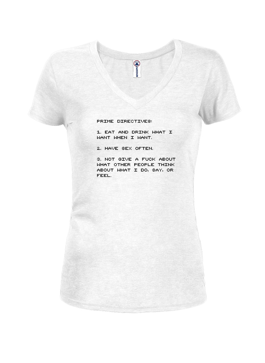Prime Directives for the Selfish Man Juniors V Neck T-Shirt product image 2