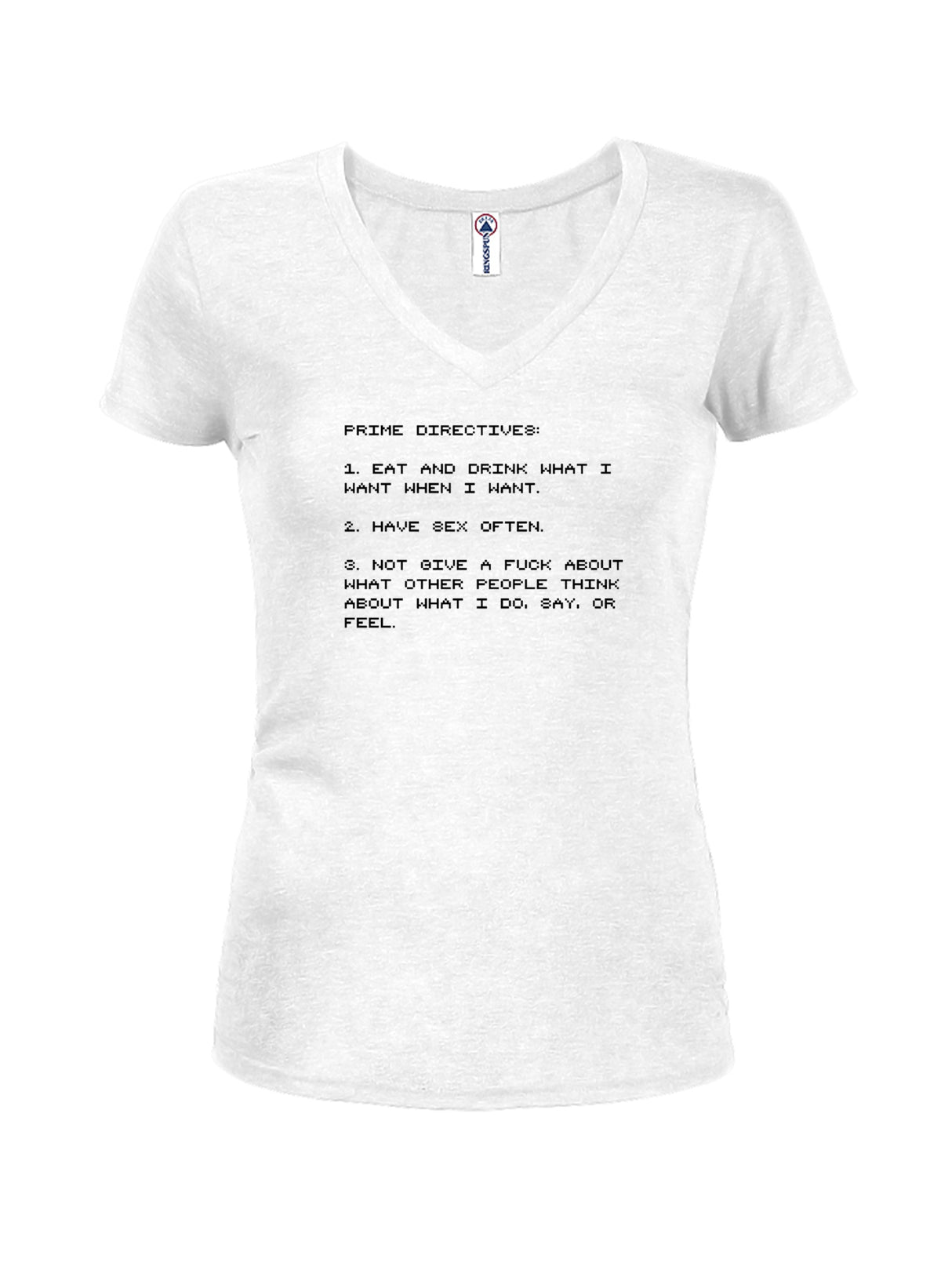 Prime Directives for the Selfish Man Juniors V Neck T-Shirt product image 2