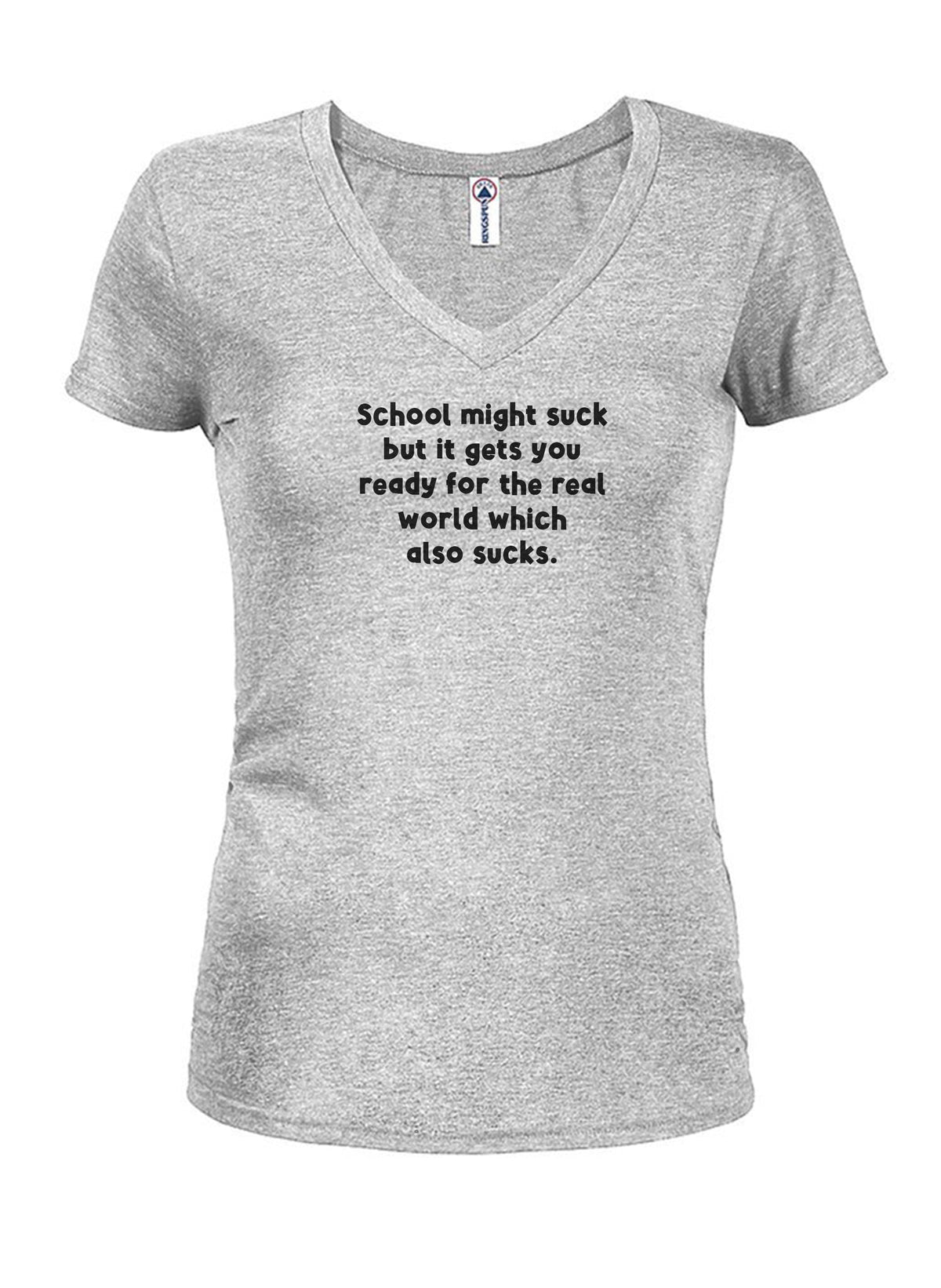 School might suck Juniors V Neck T-Shirt product image 3
