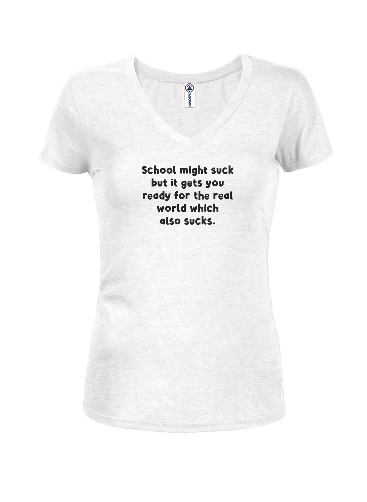 School might suck Juniors V Neck T-Shirt product image 2