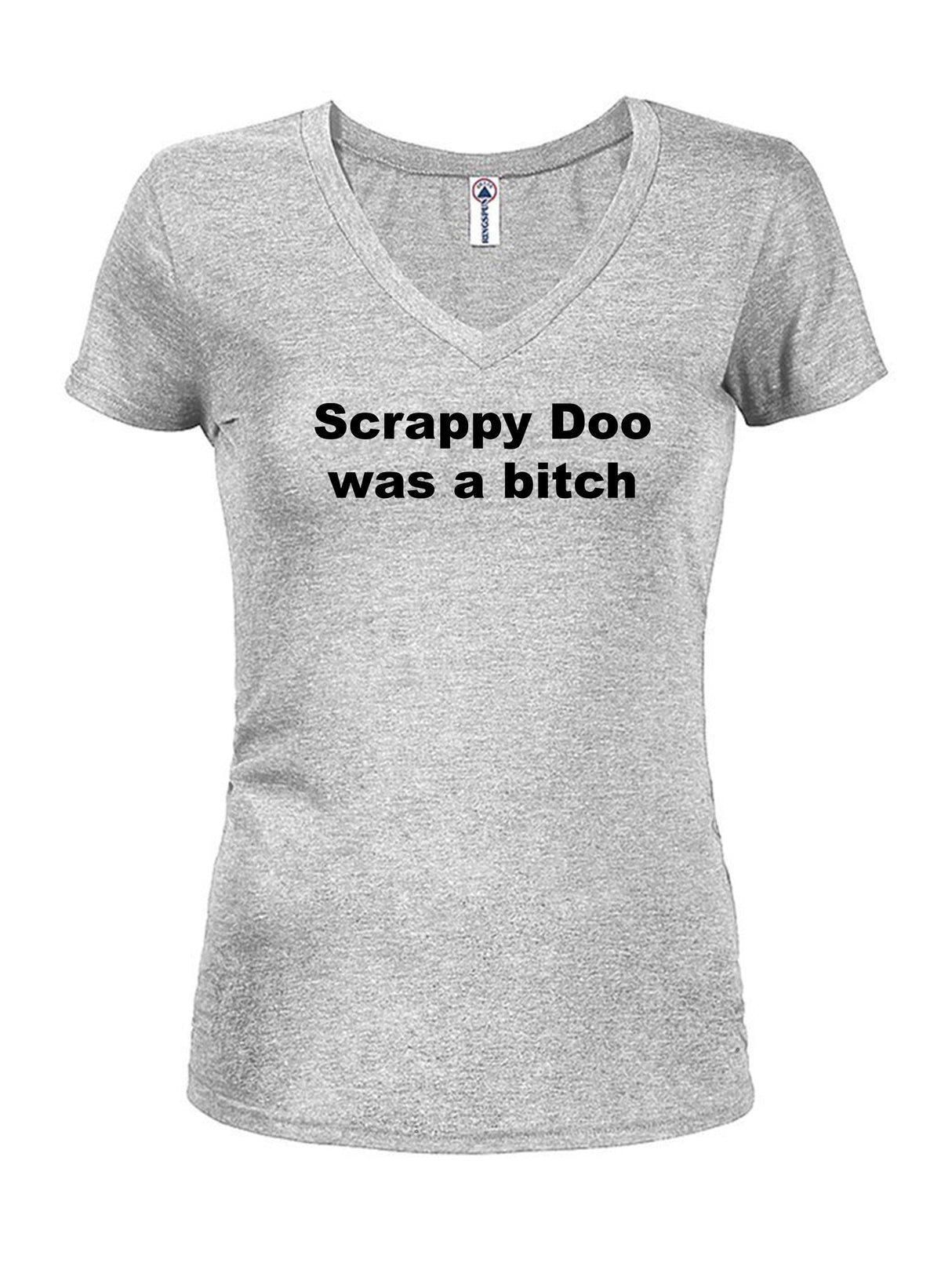 Scrappy Doo Was a Bitch Juniors V Neck T-Shirt product image 3
