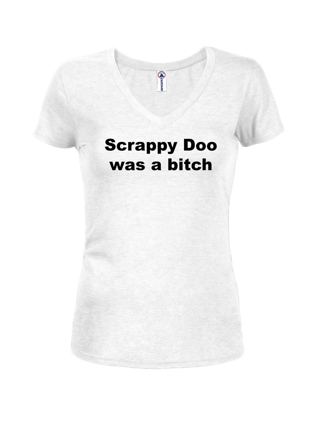 Scrappy Doo Was a Bitch Juniors V Neck T-Shirt product image 2