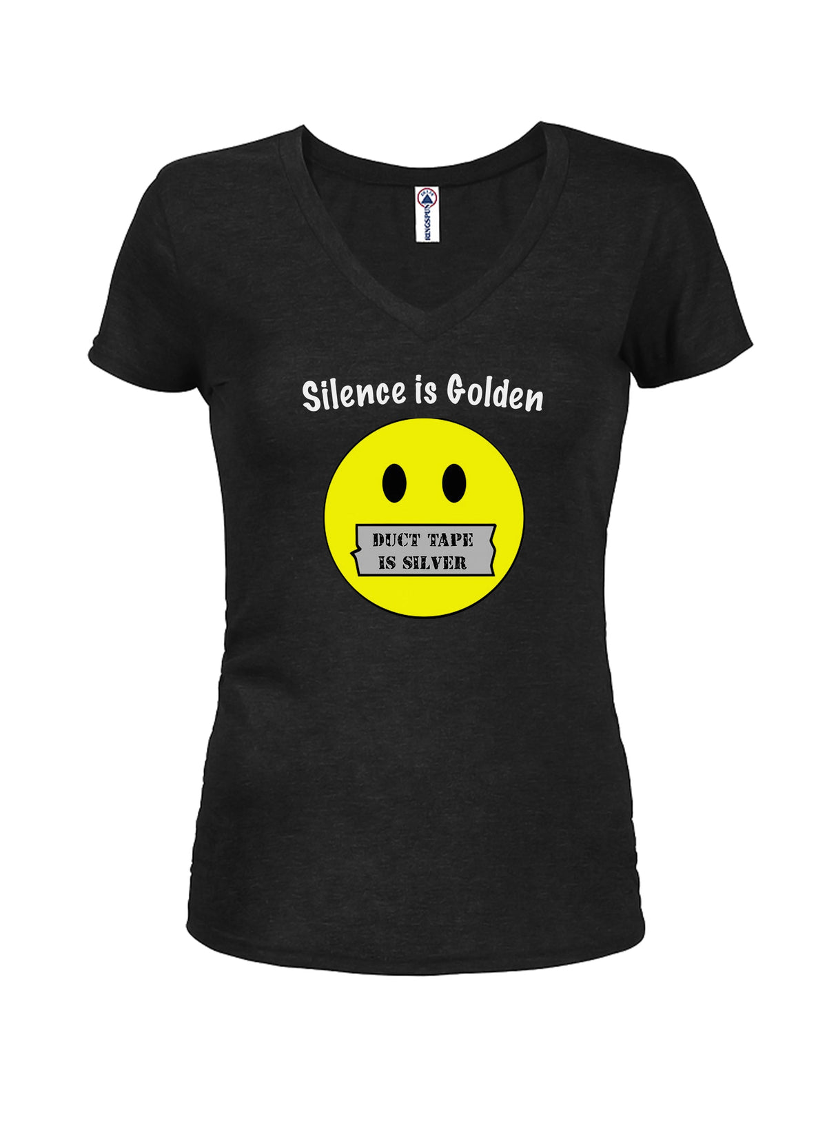 Silence is Golden but Duct Tape is Silver Juniors V Neck product image 1