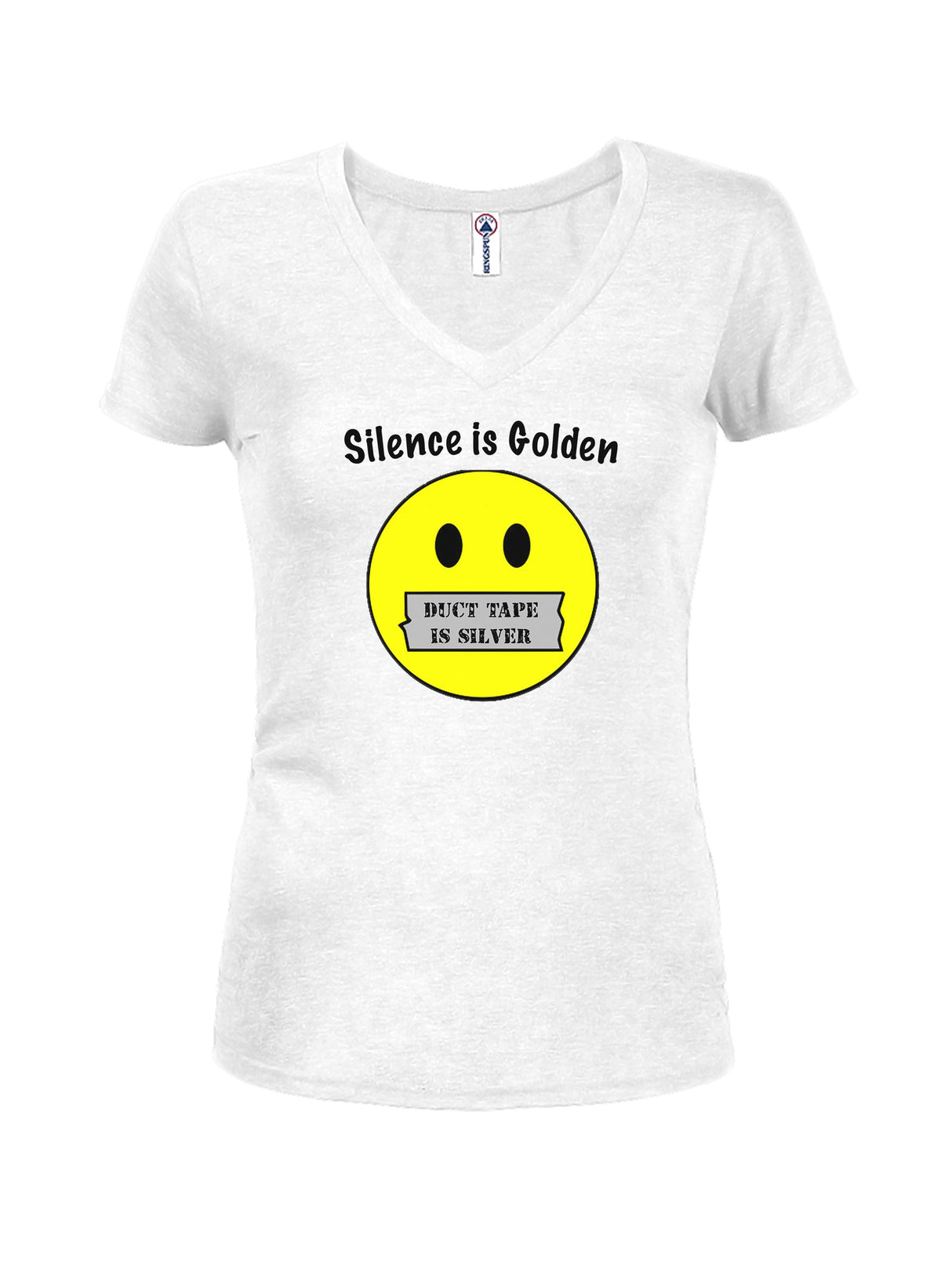 Silence is Golden but Duct Tape is Silver Juniors V Neck product image 2