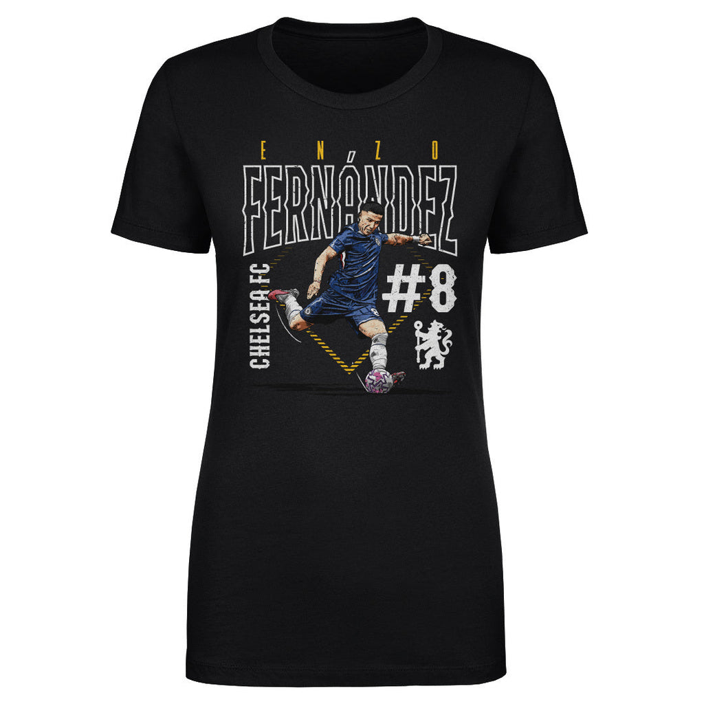 Enzo Fernandez Chelsea FC Outline Number WHT product image 3