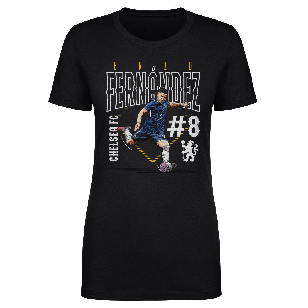Enzo Fernandez Chelsea FC Outline Number WHT product image 3