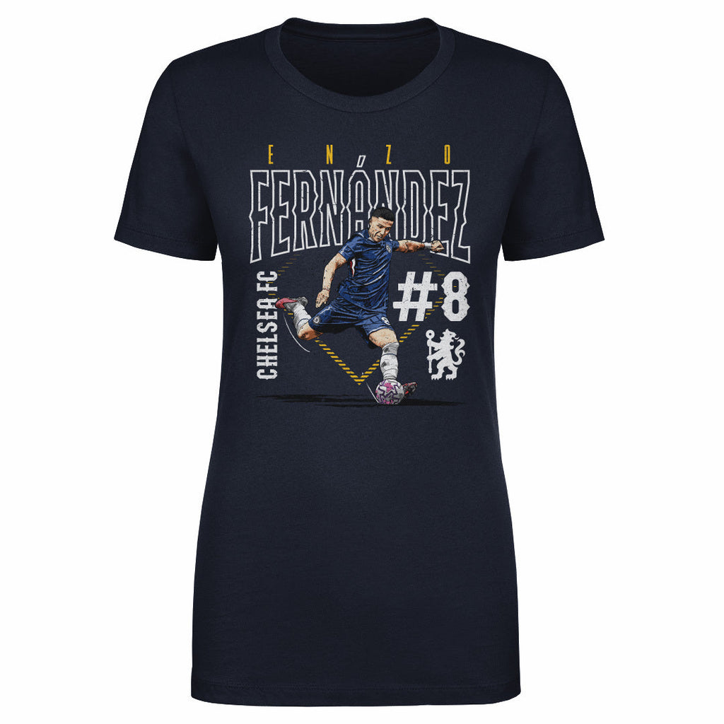Enzo Fernandez Chelsea FC Outline Number WHT product image 2