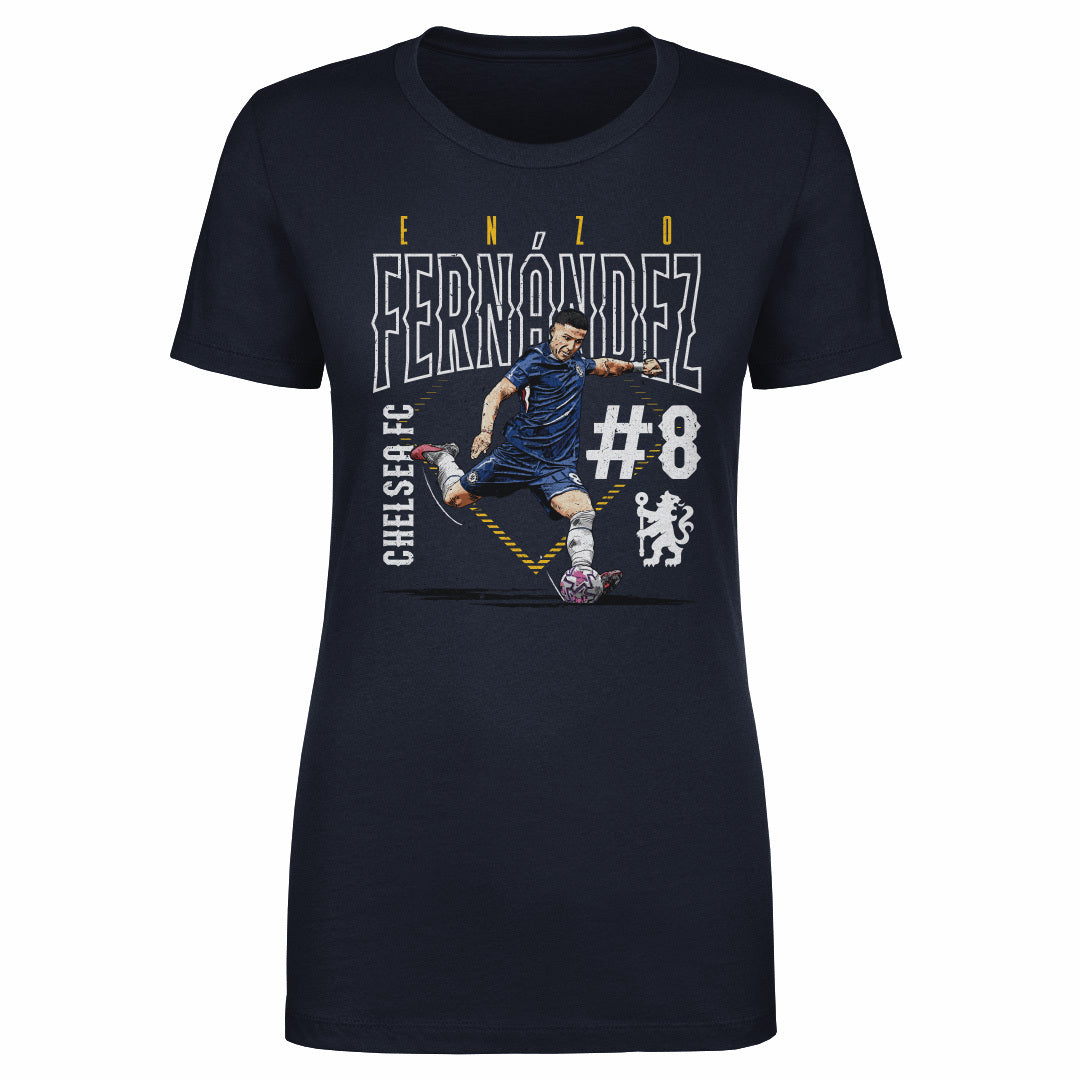 Enzo Fernandez Chelsea FC Outline Number WHT product image 2