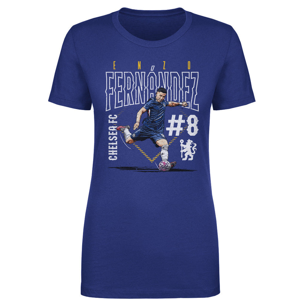 Enzo Fernandez Chelsea FC Outline Number WHT product image 1