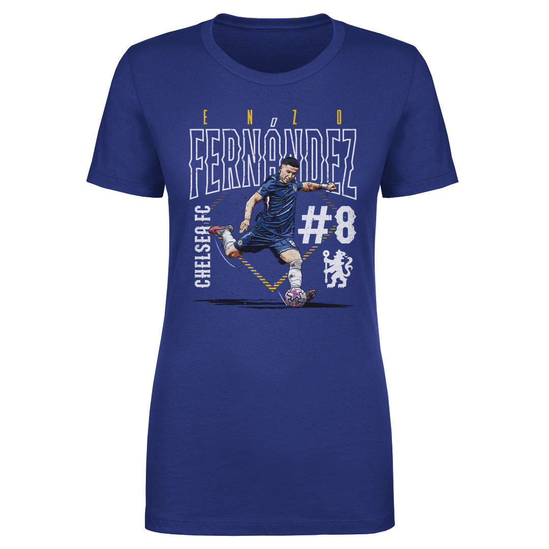 Enzo Fernandez Chelsea FC Outline Number WHT product image 1