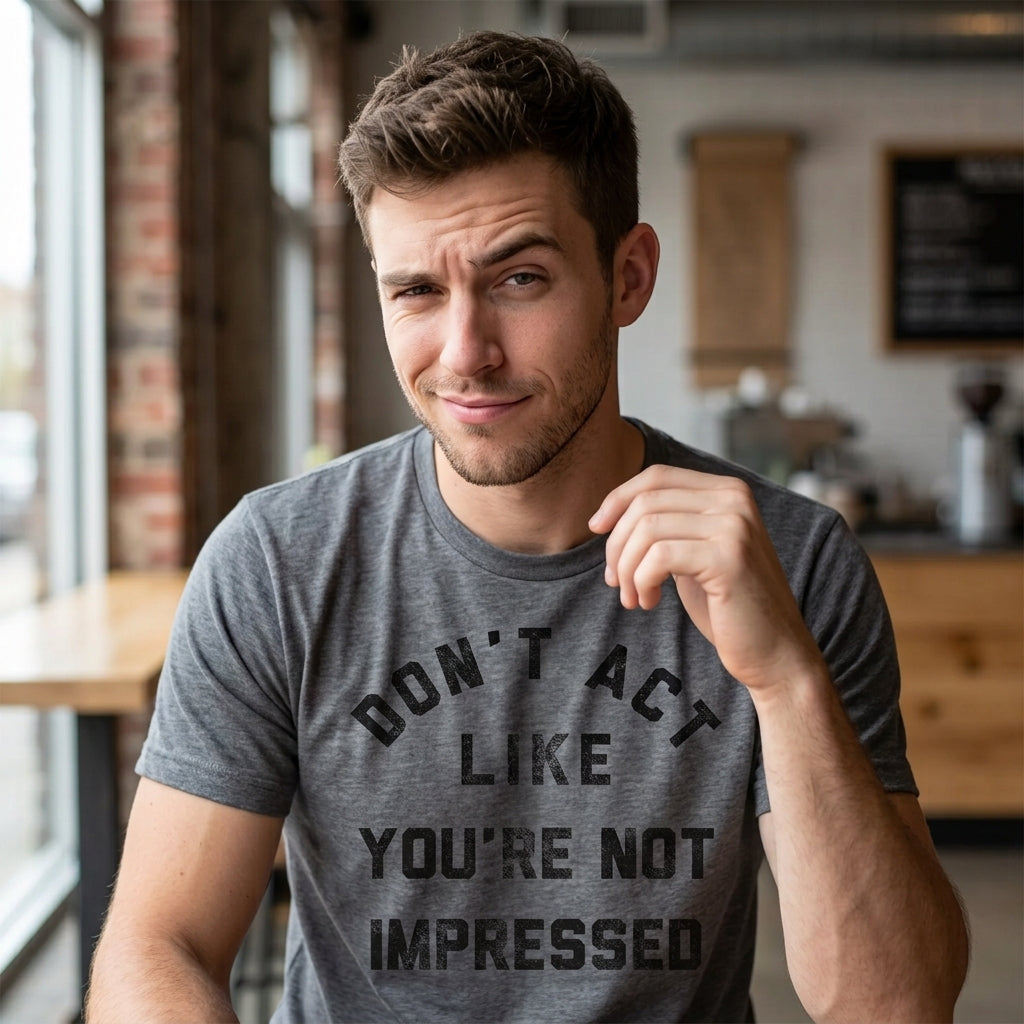 Dont Act Like Your Not Impressed Men's T Shirt product image 2