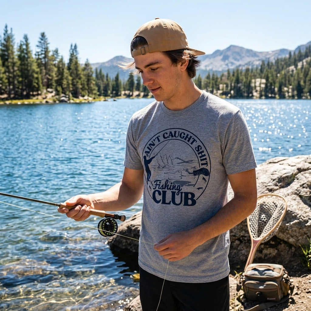 Aint Caught Shit Fishing Club Men's T Shirt product image 4