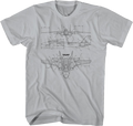 Aircraft Diagram Top Gun T-Shirt product image 1