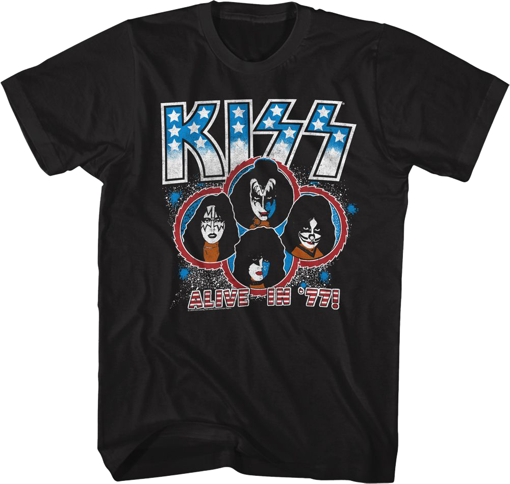 Alive In '77 KISS T-Shirt product image 1