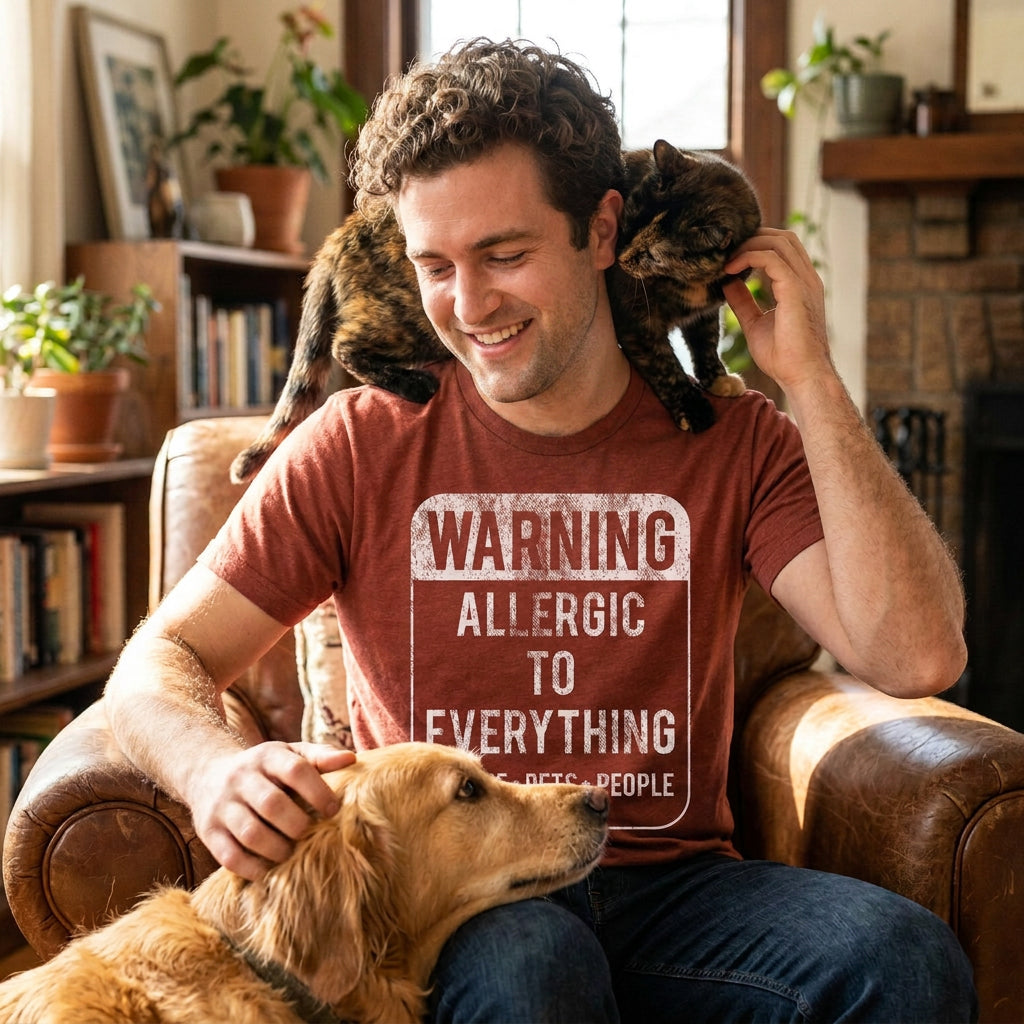 Warning Allergic To Everything Men's T Shirt product image 2