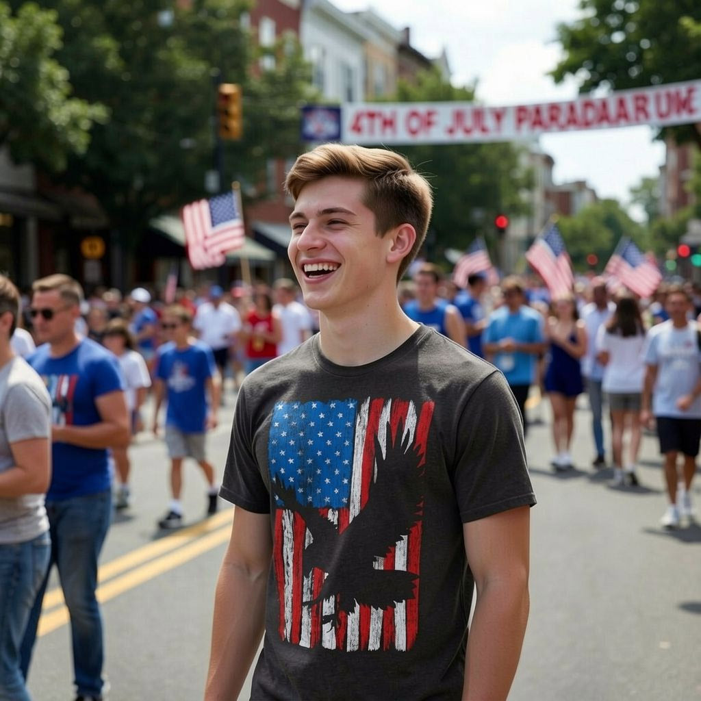 Eagle In Flag Men's T Shirt product image 2