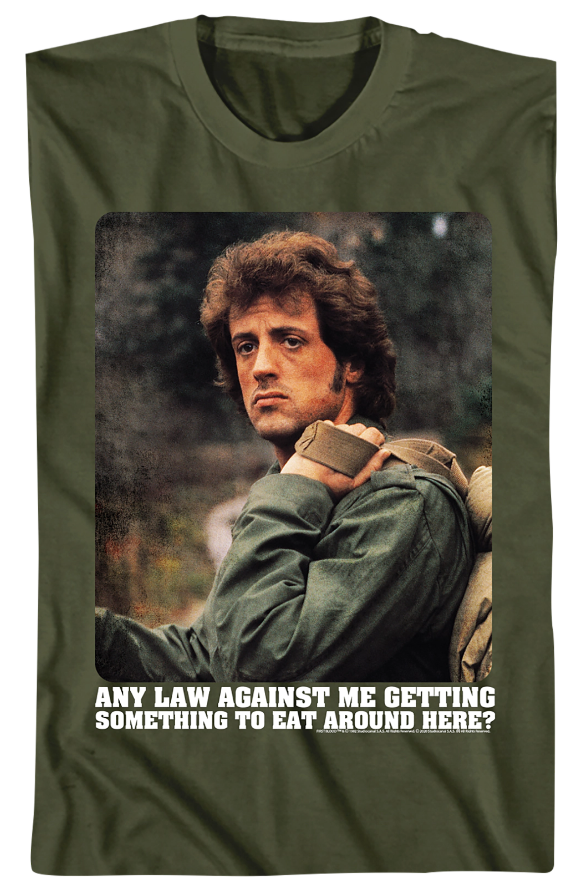 Any Law Against Me Getting Something To Eat Rambo T-Shirt product image 2