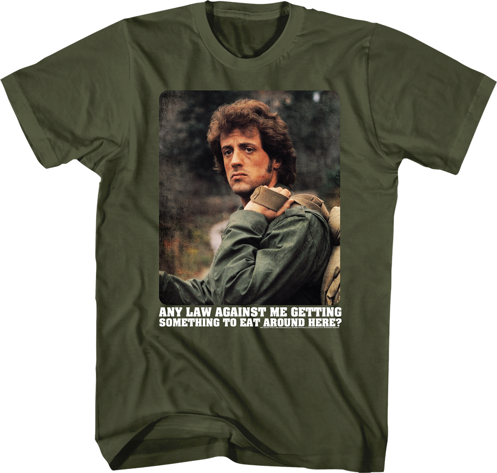 Any Law Against Me Getting Something To Eat Rambo T-Shirt product image 1