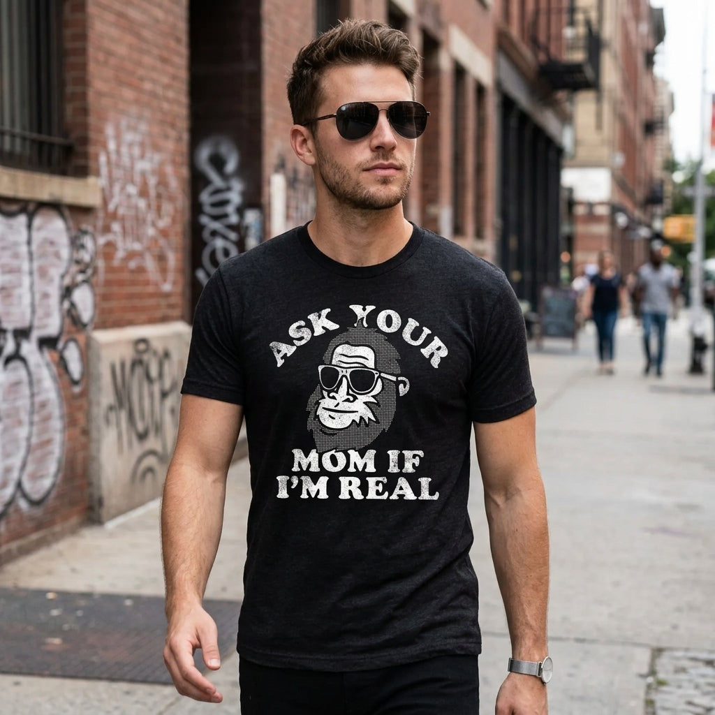 Ask Your Mom If Im Real Bigfoot Men's T Shirt product image 2