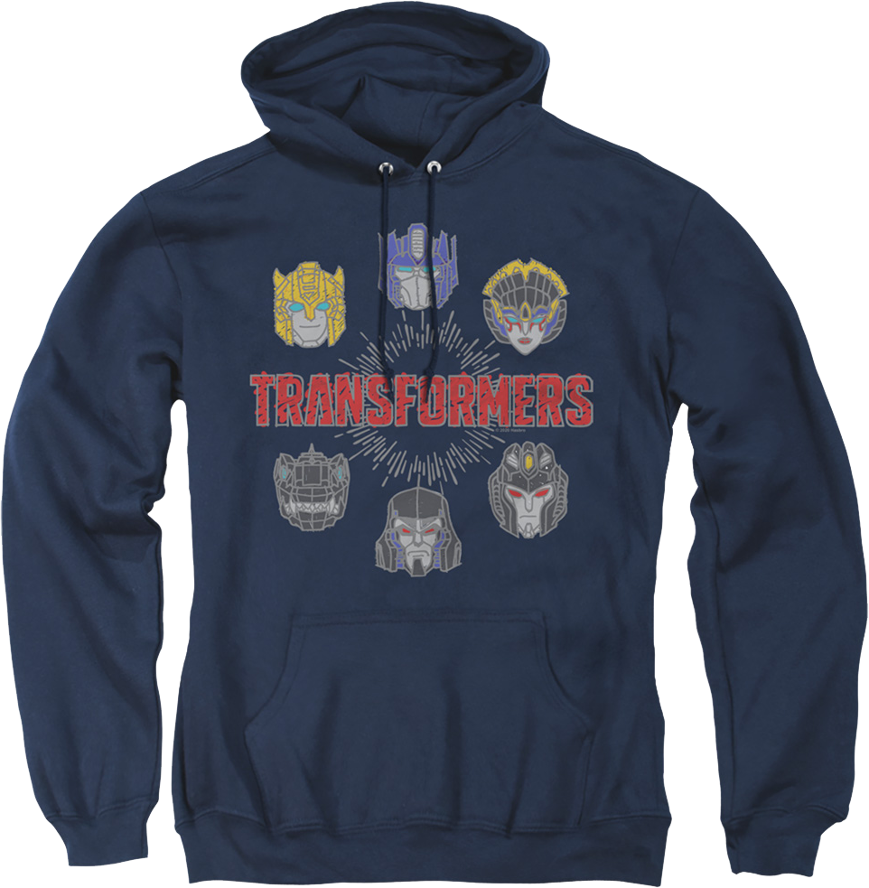 Autobots And Decepticons Head Shots Transformers Hoodie