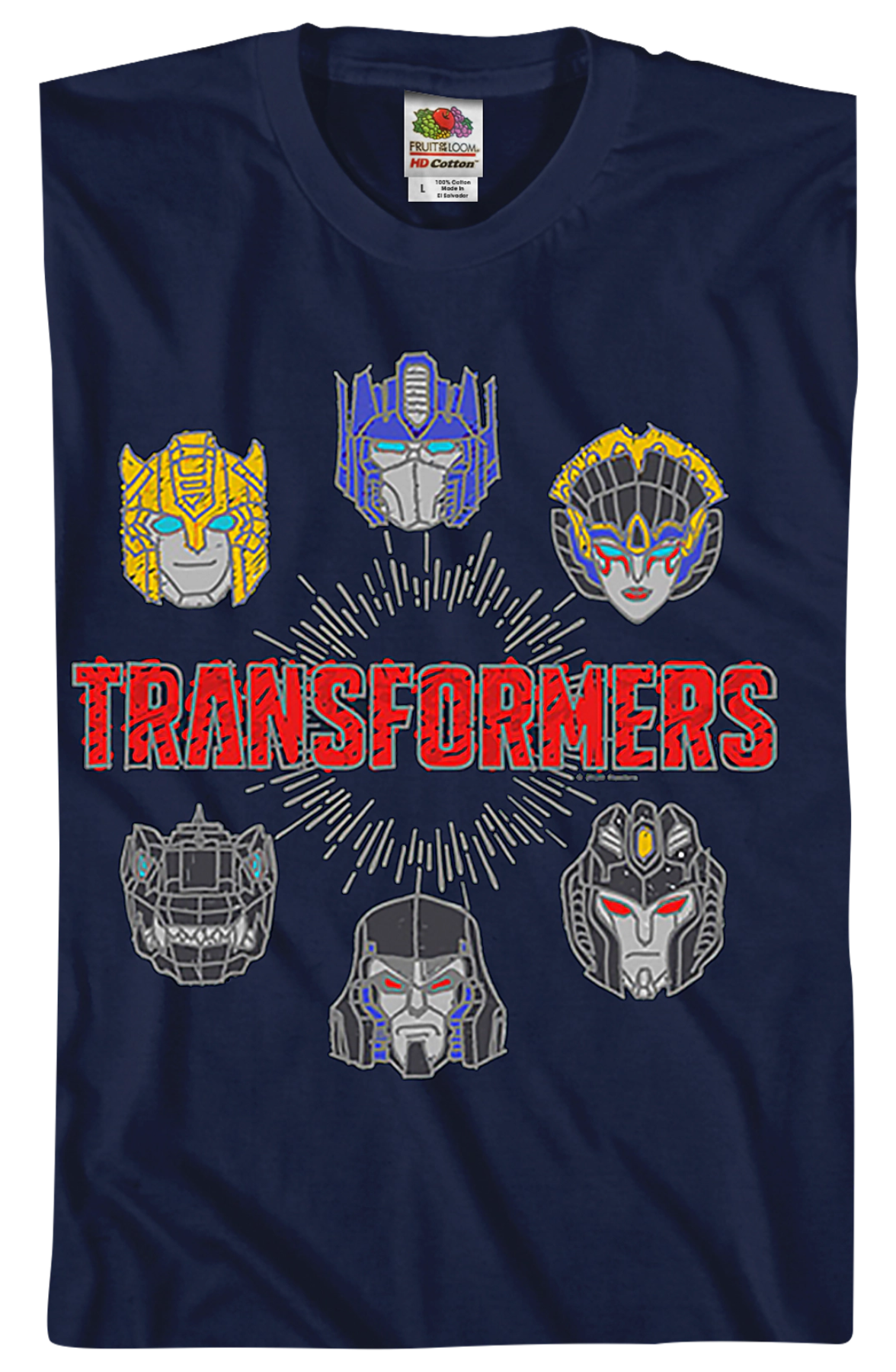 Autobots And Decepticons Head Shots Transformers T-Shirt product image 2