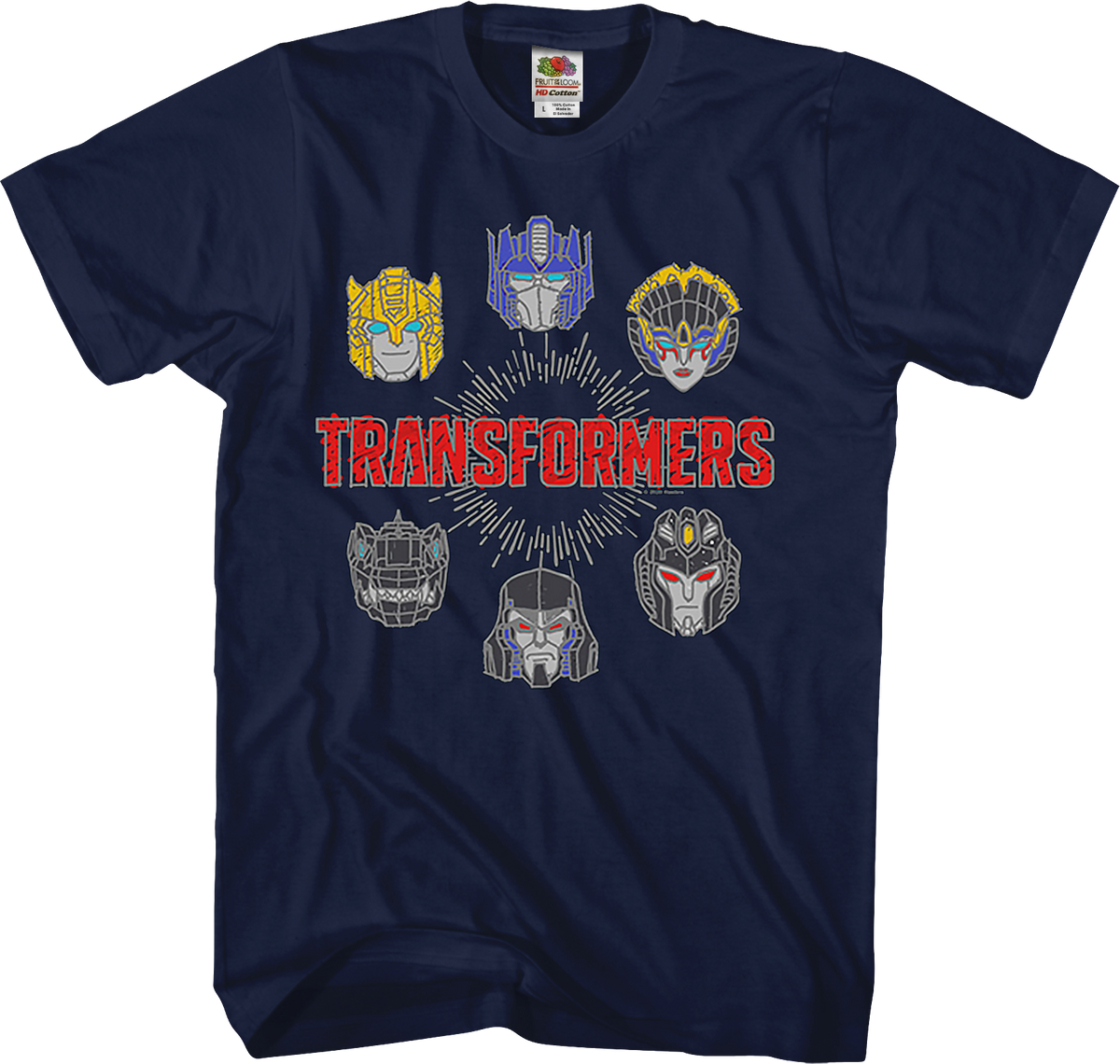 Autobots And Decepticons Head Shots Transformers T-Shirt product image 1