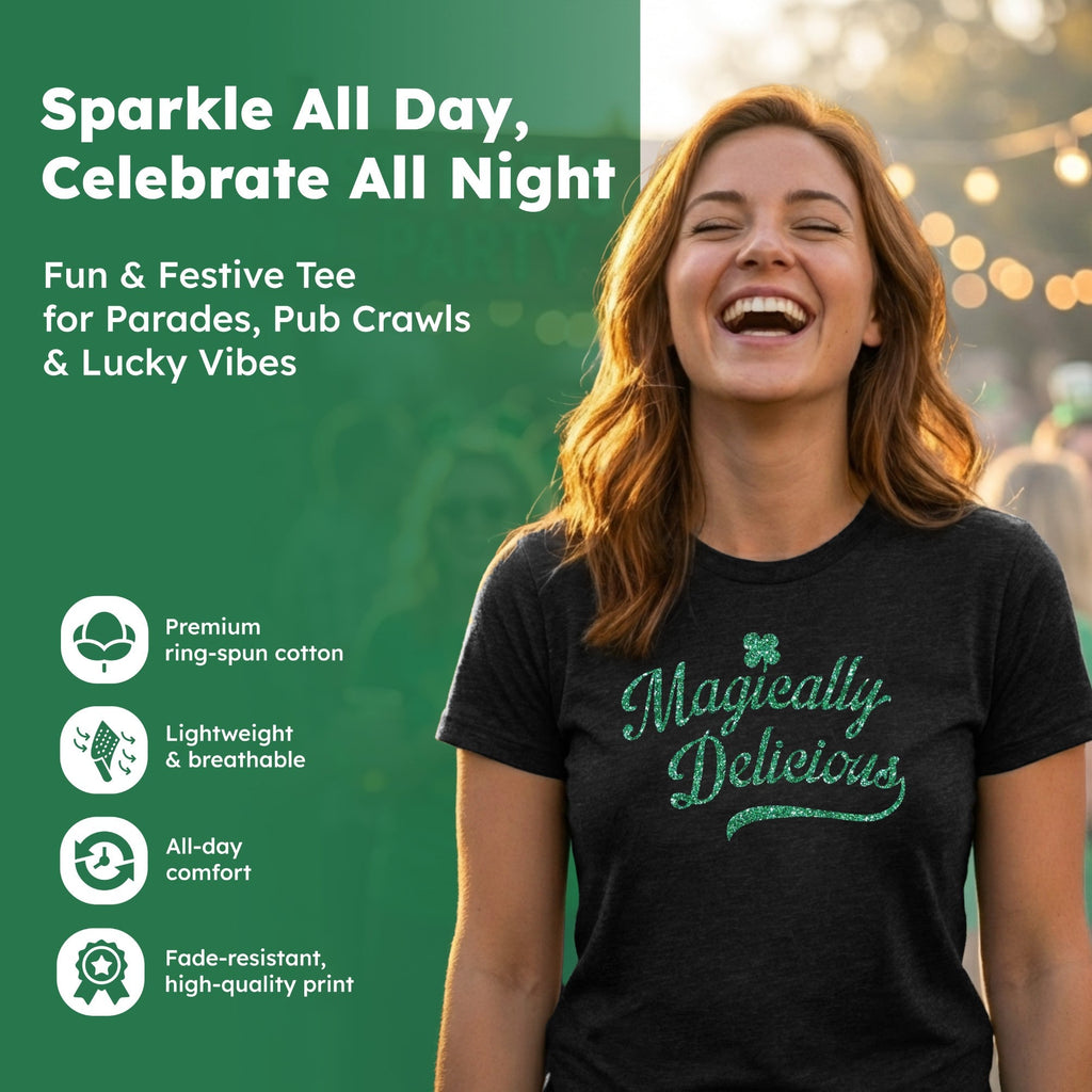 Magically Delicious Black Shirt Glitter Ink Women's T product image 7