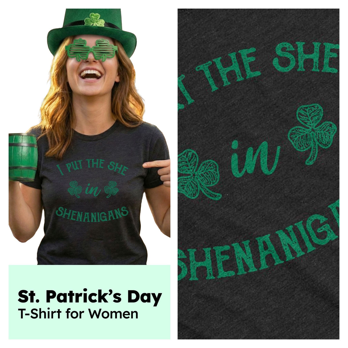 I Put The She In Shenanigans Women's T Shirt product image 3