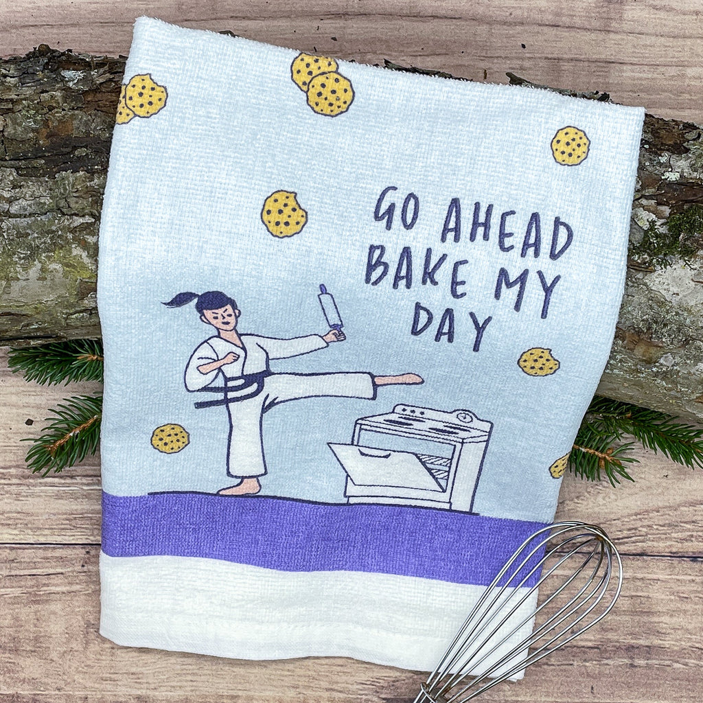 Go Ahead Bake My Day Tea Towel Tea Towel