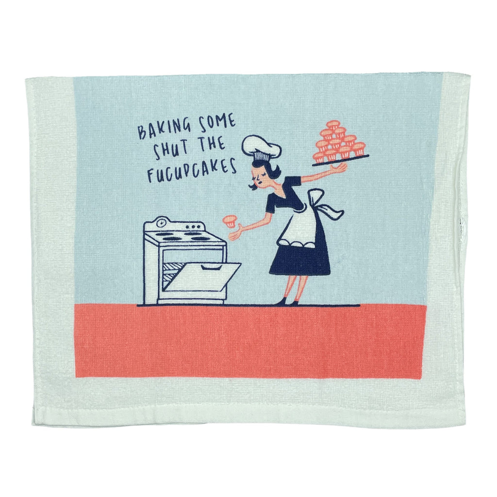 Baking Some Shut The Fucupcakes Tea Towel Tea Towel