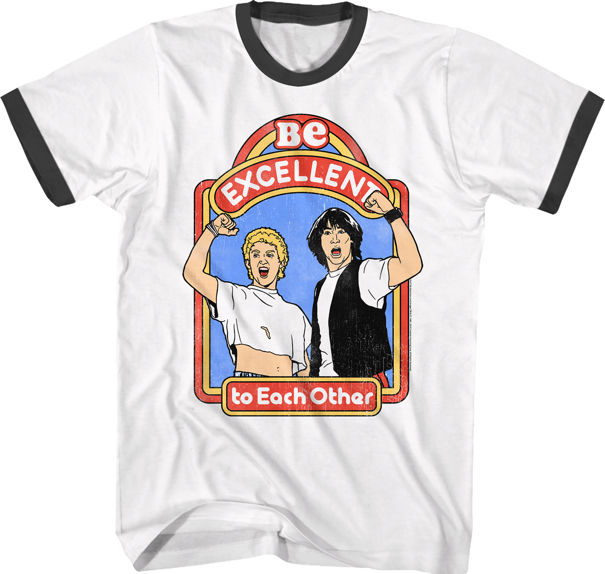 Be Excellent Bill and Ted's Adventure Ringer Shirt product image 1