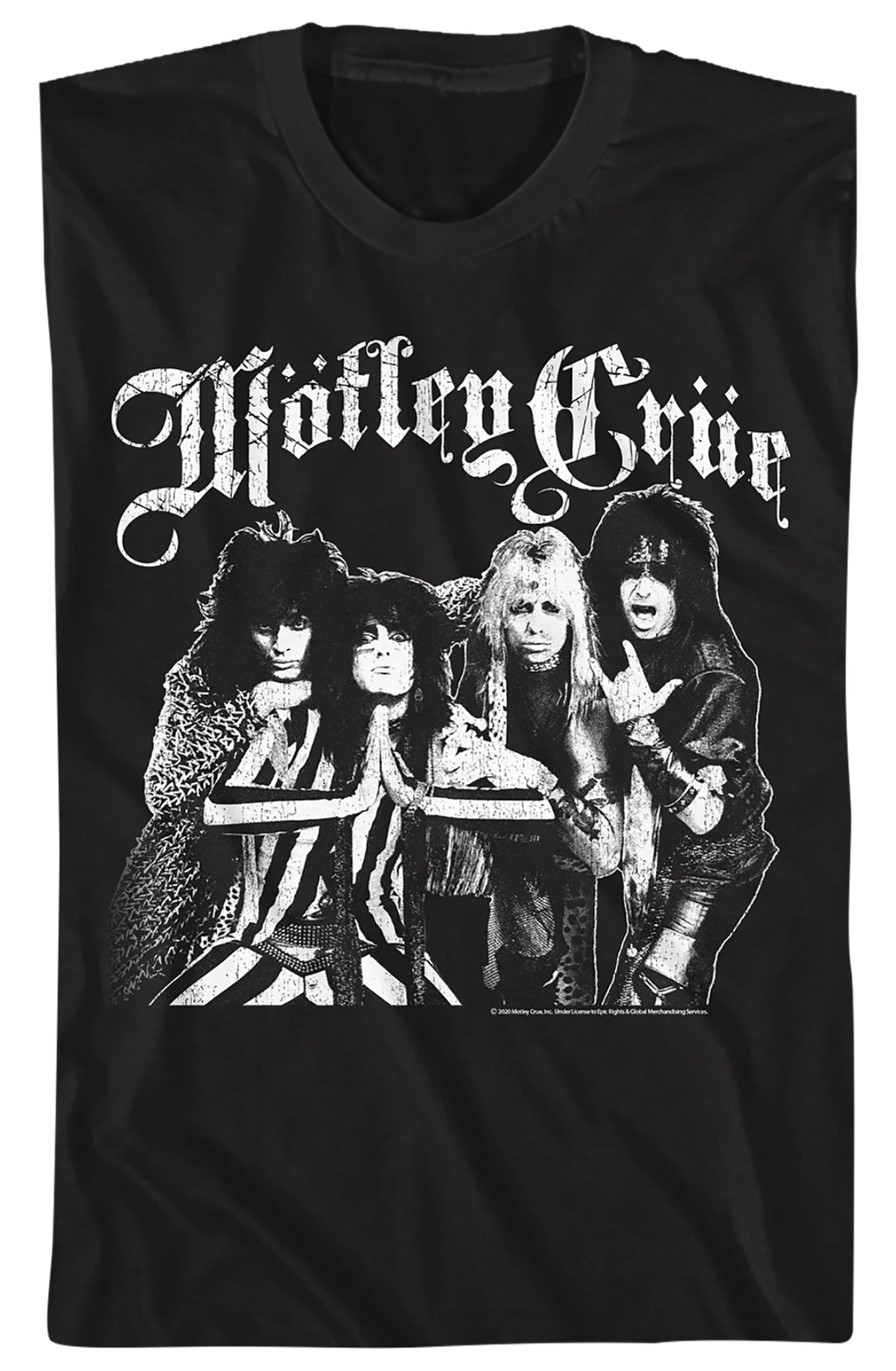 Black And White Band Photo Motley Crue T-Shirt product image 2
