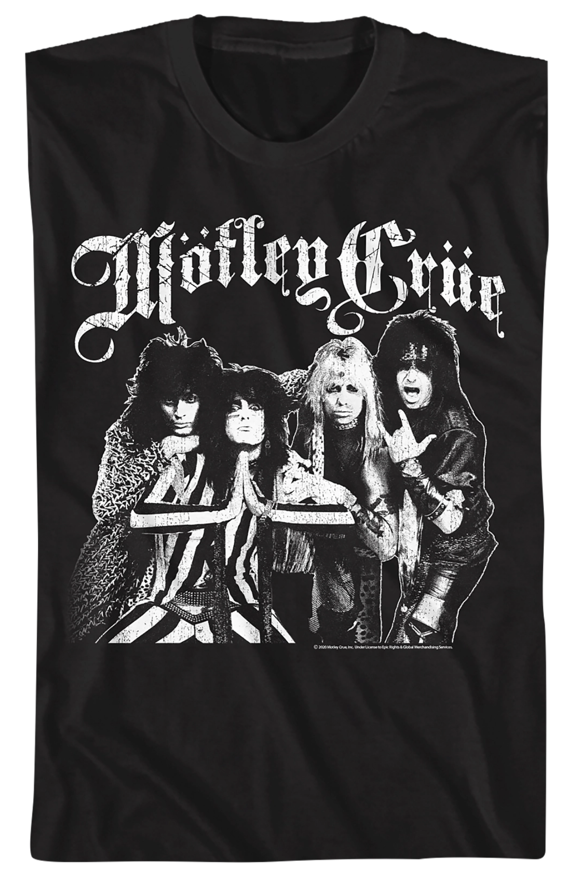 Black And White Band Photo Motley Crue T-Shirt product image 2