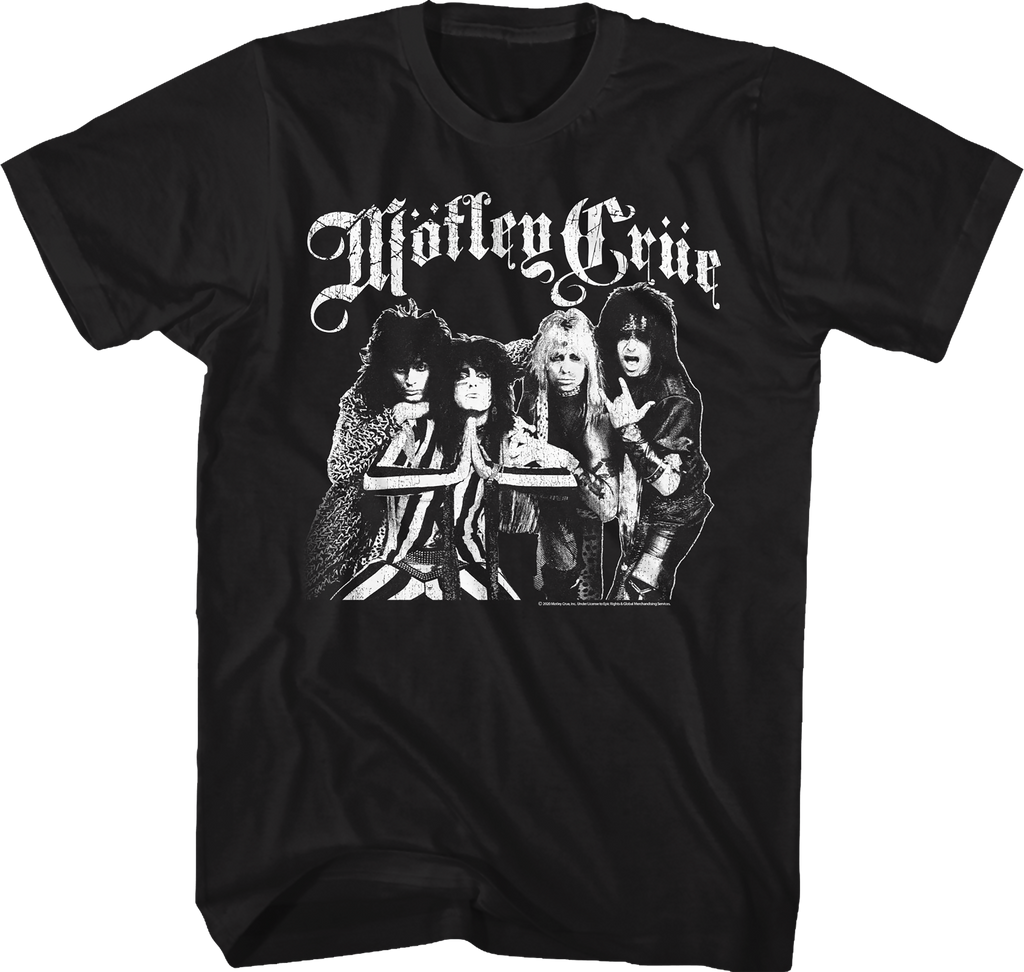 Black And White Band Photo Motley Crue T-Shirt product image 1